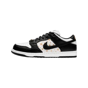 Nike SB Dunk Low Supreme Stars White Black Metallic Gold (2021) Nike Dunk sneakers with classic silhouette