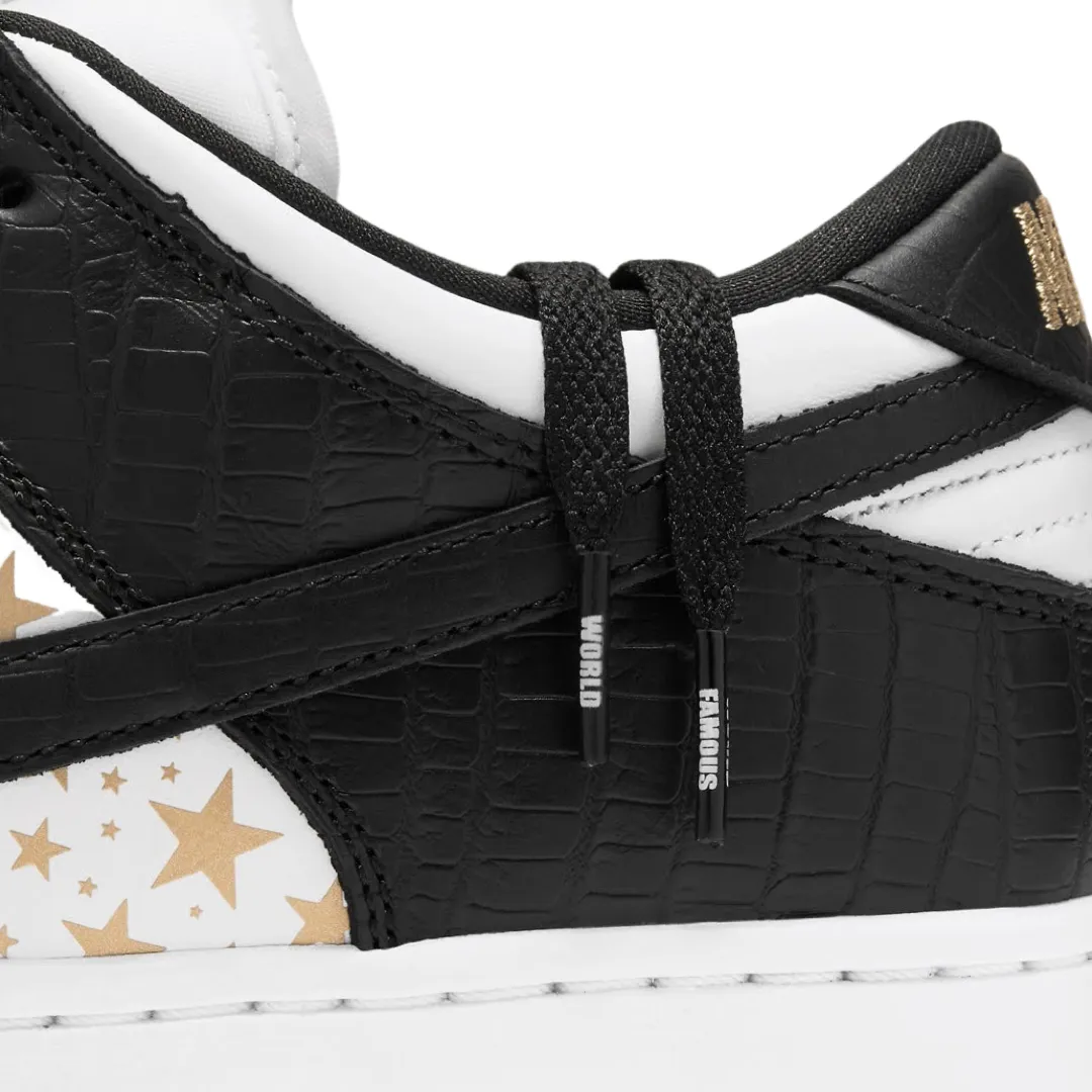Nike SB Dunk Low Supreme Stars White Black Metallic Gold (2021) Iconic Sneakers
