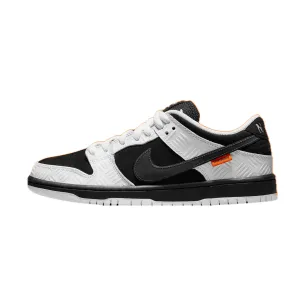 Nike SB Dunk Low Tightbooth White Black Safety Orange Nike Dunk sneakers with classic silhouette