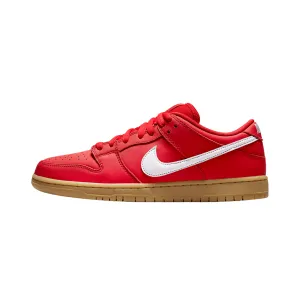 Nike SB Dunk Low University Red White Gum Light Brown Gym Red Nike Dunk sneakers with classic silhouette