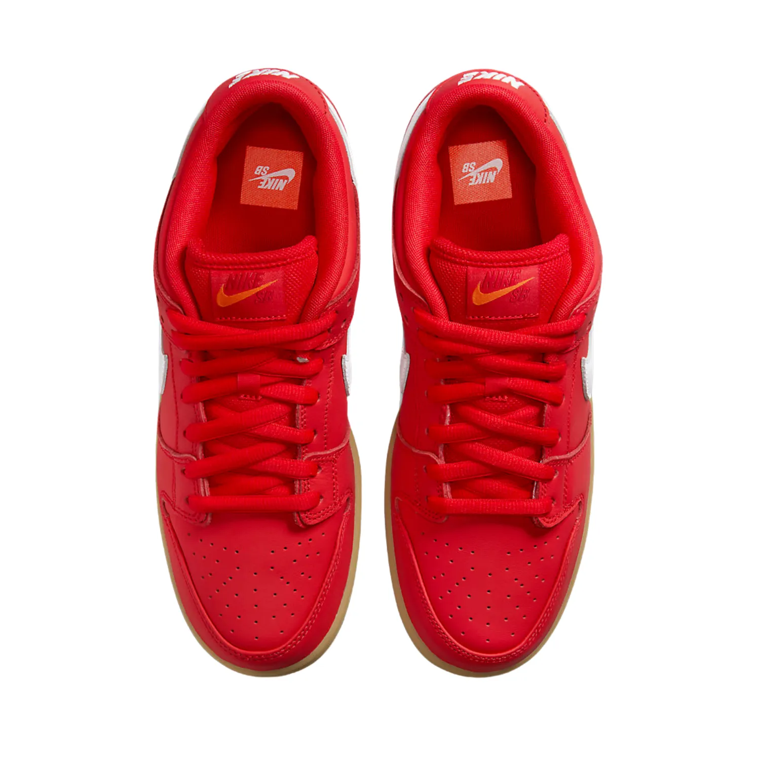 Nike SB Dunk Low University Red White Gum Light Brown Gym Red Iconic Sneakers