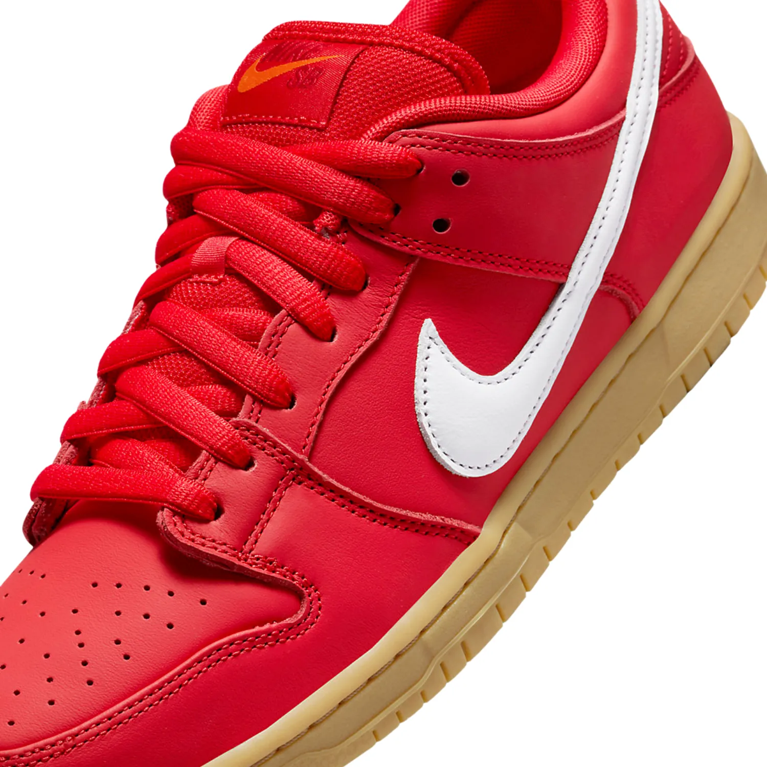 Nike SB Dunk Low University Red White Gum Light Brown Gym Red Iconic Sneakers