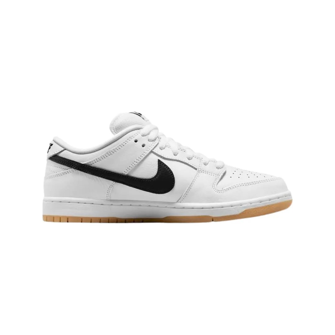 Nike SB Dunk Low White Gum White Black White Gum Light Brown Iconic Sneakers