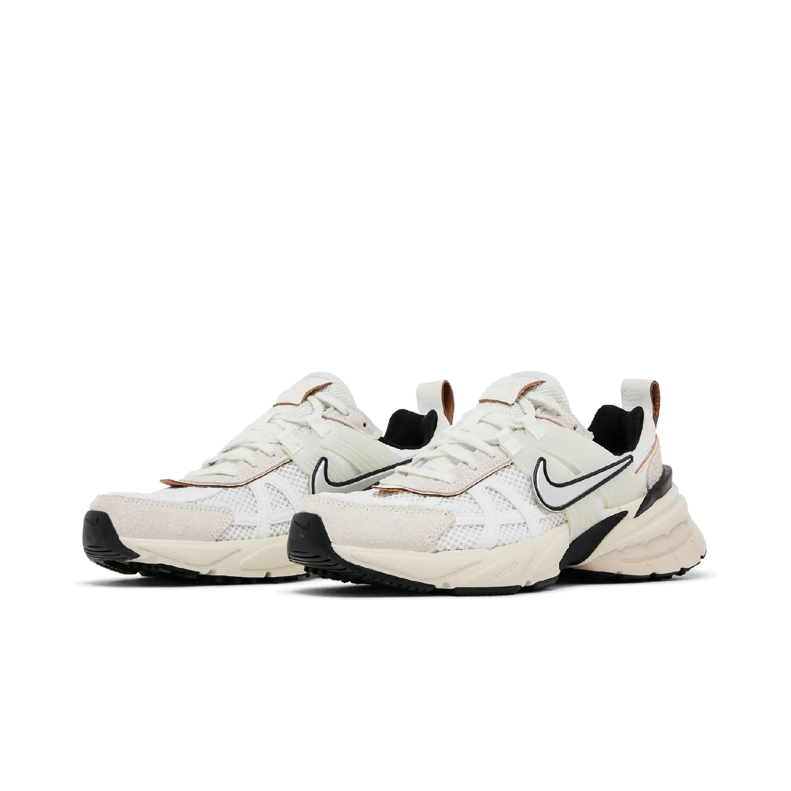 Nike V2K Run Summit White Light Orewood Brown (Women's) Nike Timeless Athletic Sneakers