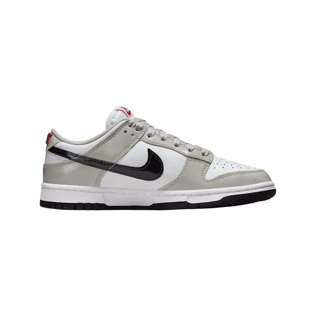 Nike Women's Dunk Low Light Iron Ore Red Black White Iconic Sneakers