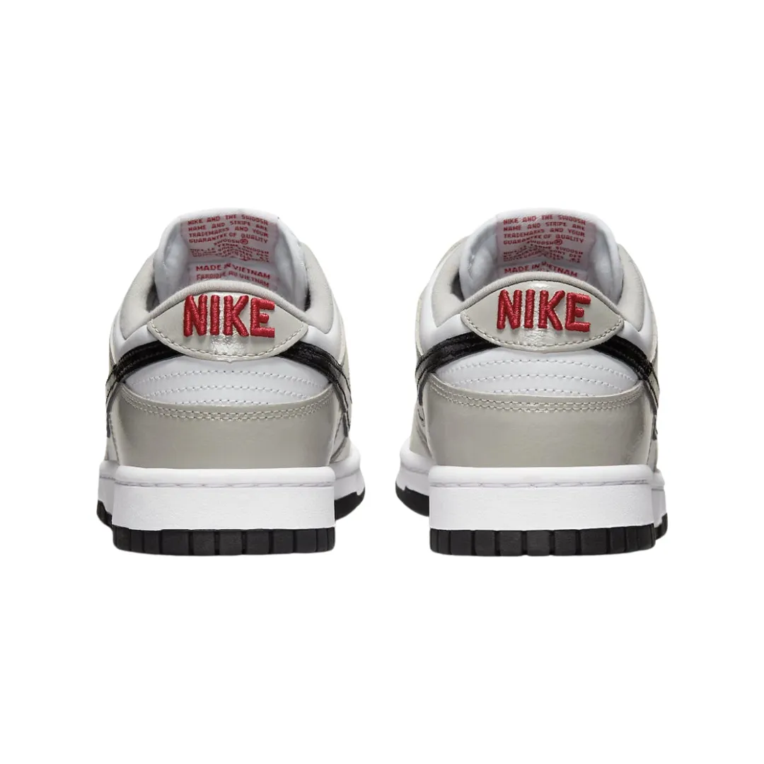 Nike Women's Dunk Low Light Iron Ore Red Black White Iconic Sneakers