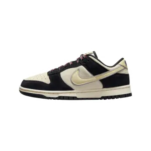 Nike Women's Dunk Low LX Black Team Gold Orange Coconut Milk Nike Dunk sneakers with classic silhouette