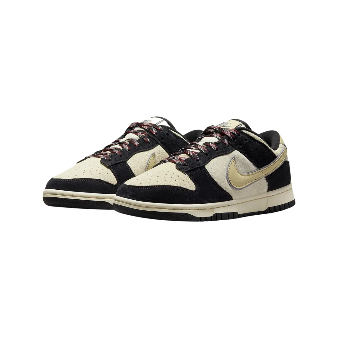 Nike Women's Dunk Low LX Black Team Gold Orange Coconut Milk Iconic Sneakers