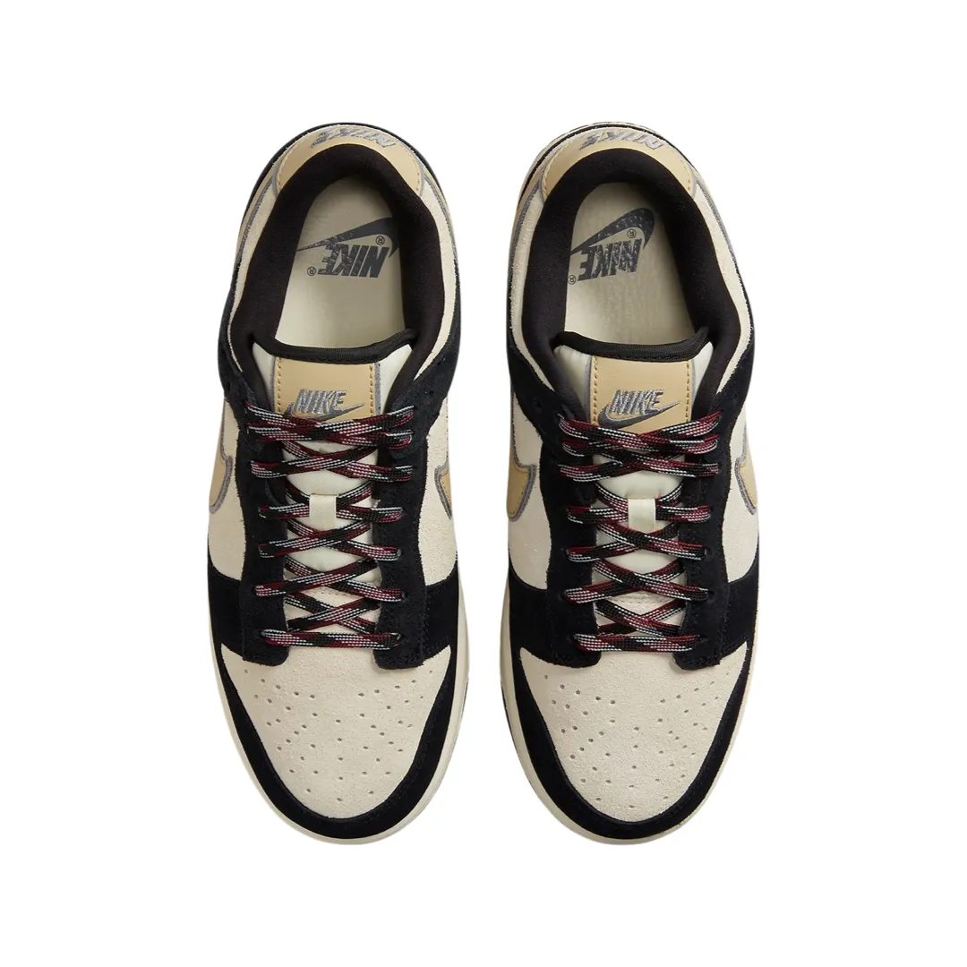 Nike Women's Dunk Low LX Black Team Gold Orange Coconut Milk Iconic Sneakers