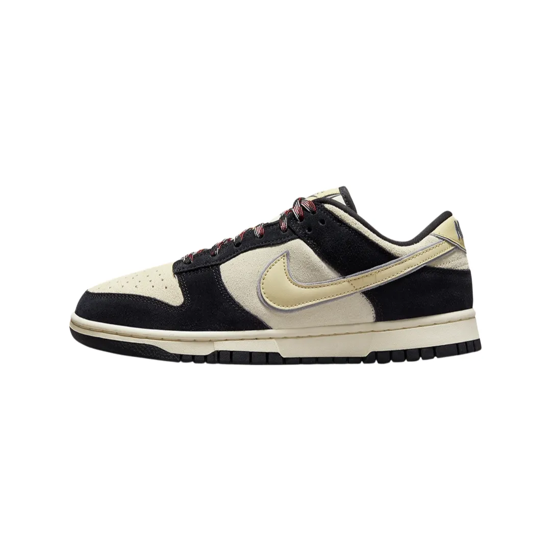 Nike Women's Dunk Low LX Black Team Gold Orange Coconut Milk Nike Dunk sneakers with classic silhouette
