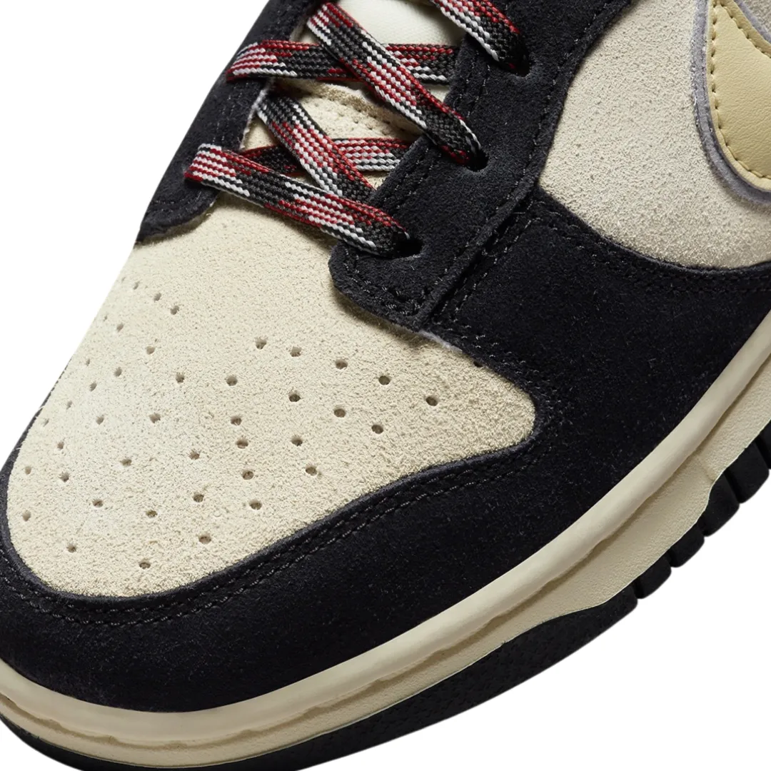 Nike Women's Dunk Low LX Black Team Gold Orange Coconut Milk Iconic Sneakers