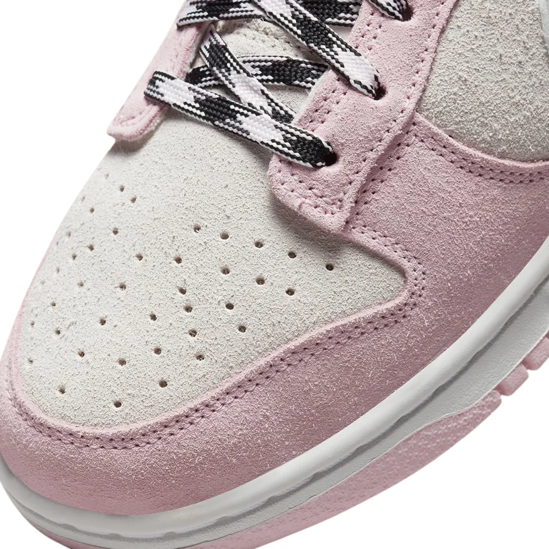 Nike Women's Dunk Low LX Pink Foam Pure Platinum Iconic Sneakers