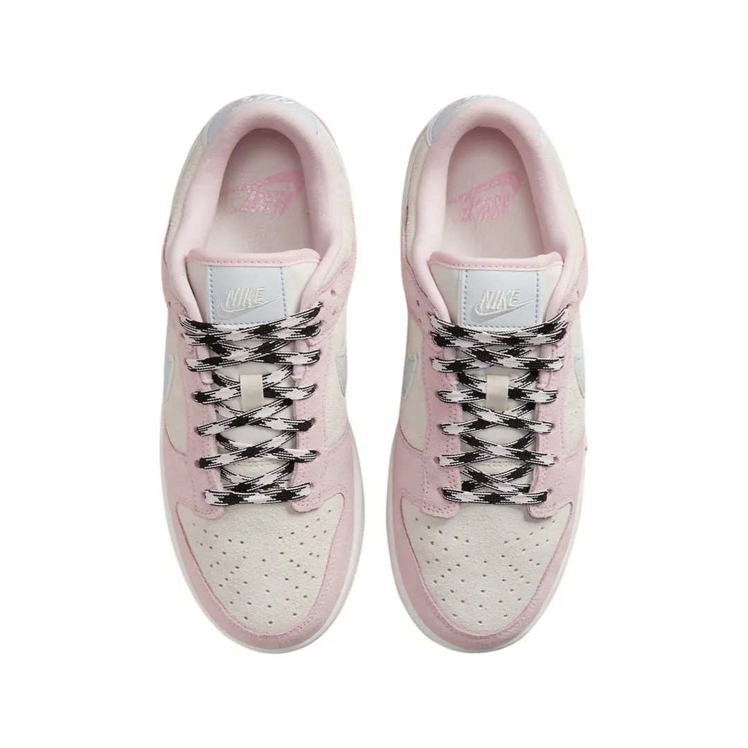 Nike Women's Dunk Low LX Pink Foam Pure Platinum Iconic Sneakers
