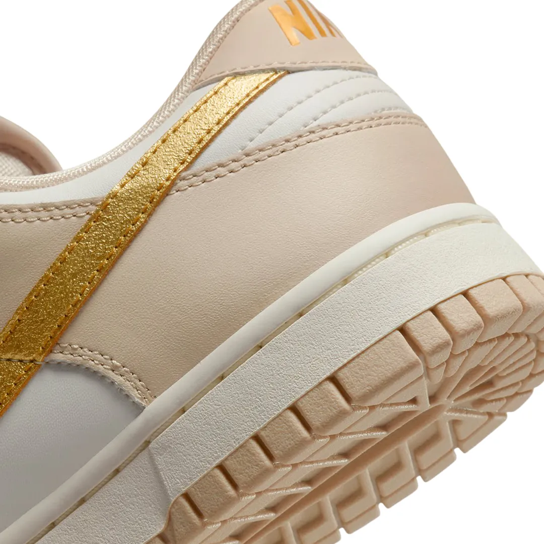 Nike Women's Dunk Low Metallic Gold Iconic Sneakers