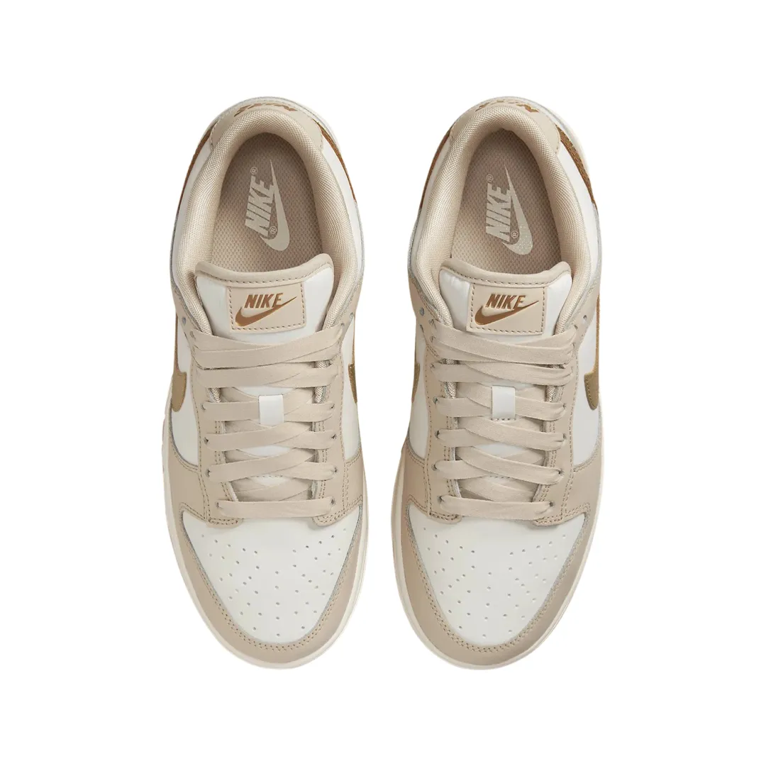 Nike Women's Dunk Low Metallic Gold Iconic Sneakers