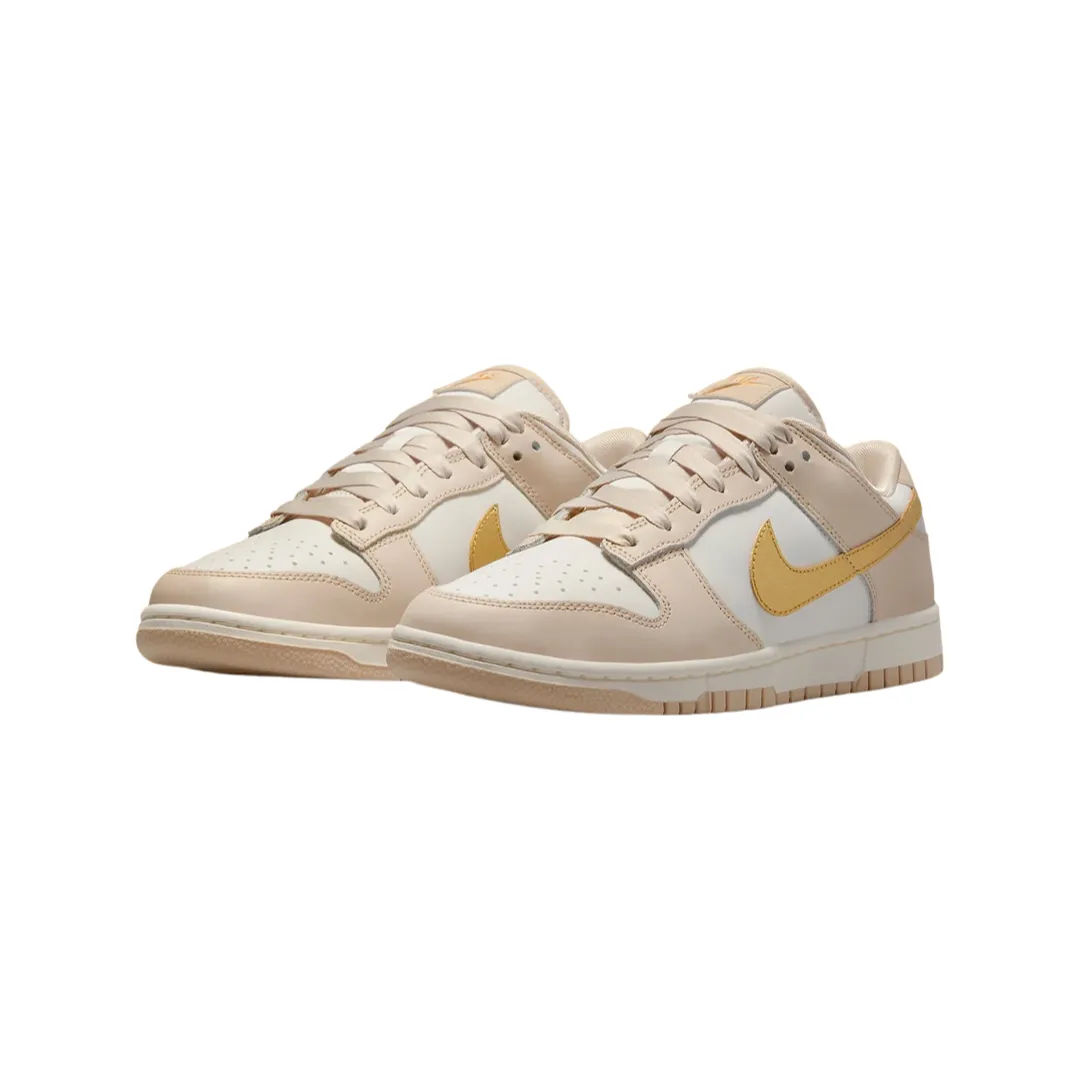 Nike Women's Dunk Low Metallic Gold Iconic Sneakers