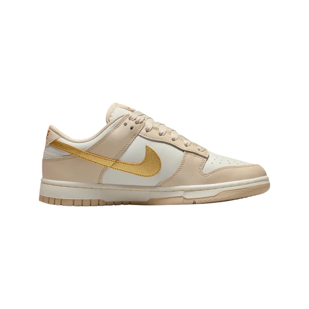 Nike Women's Dunk Low Metallic Gold Iconic Sneakers