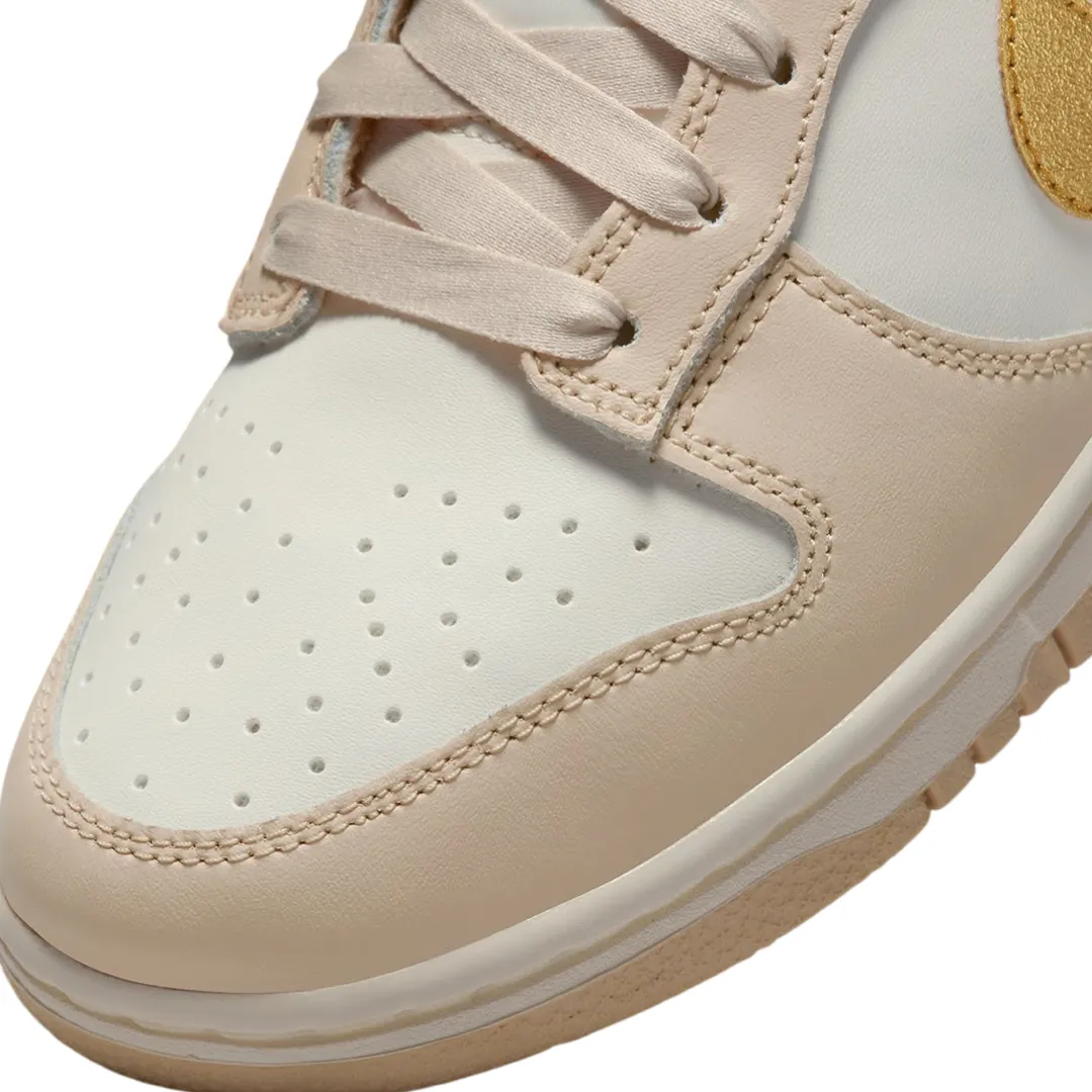 Nike Women's Dunk Low Metallic Gold Iconic Sneakers