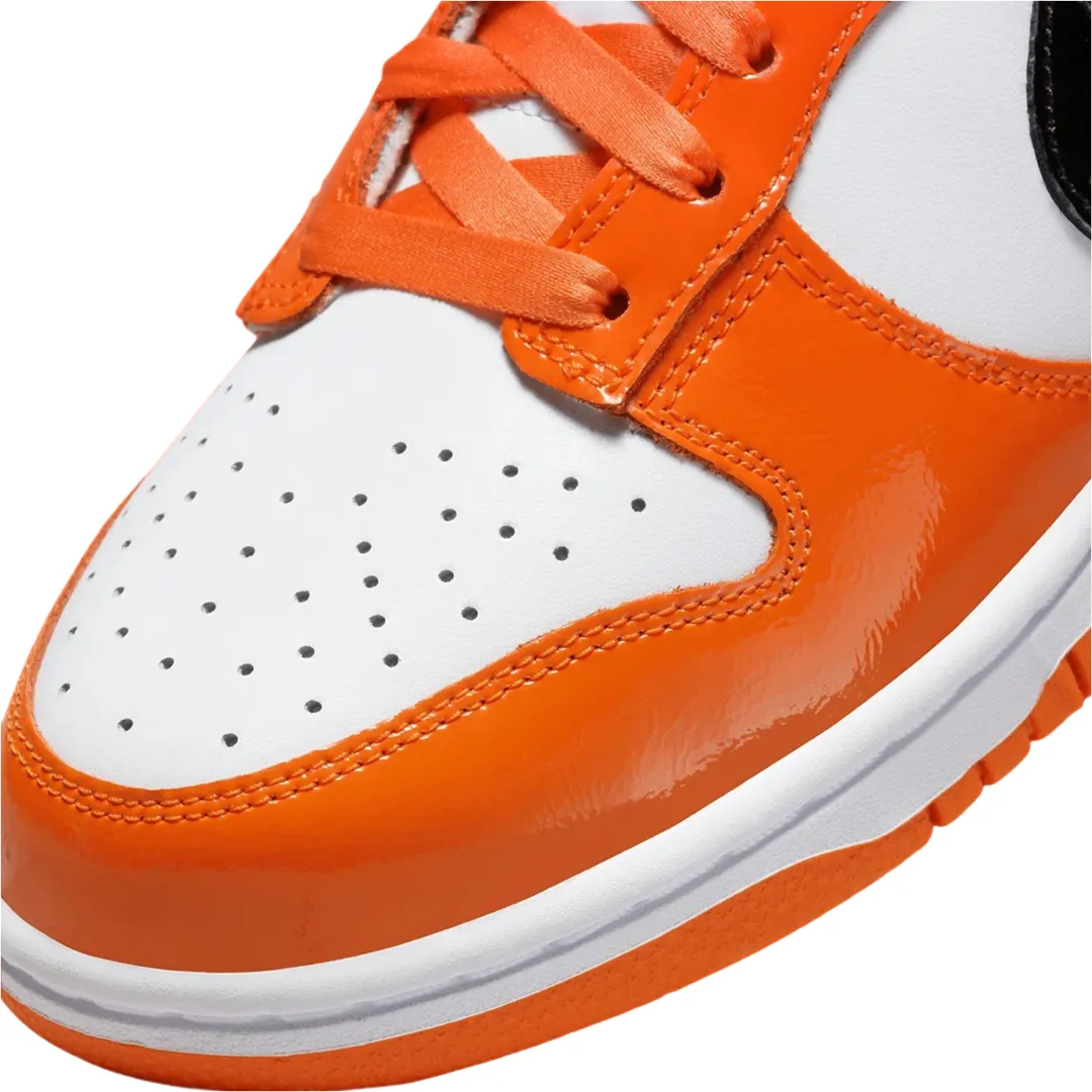 Nike Women's Dunk Low Patent Halloween Brilliant Orange Black Iconic Sneakers