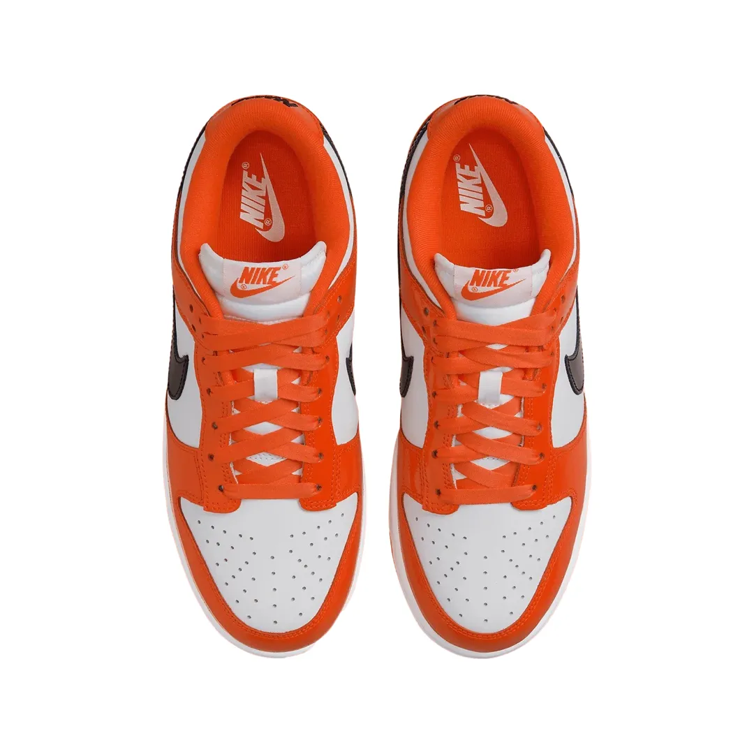 Nike Women's Dunk Low Patent Halloween Brilliant Orange Black Iconic Sneakers