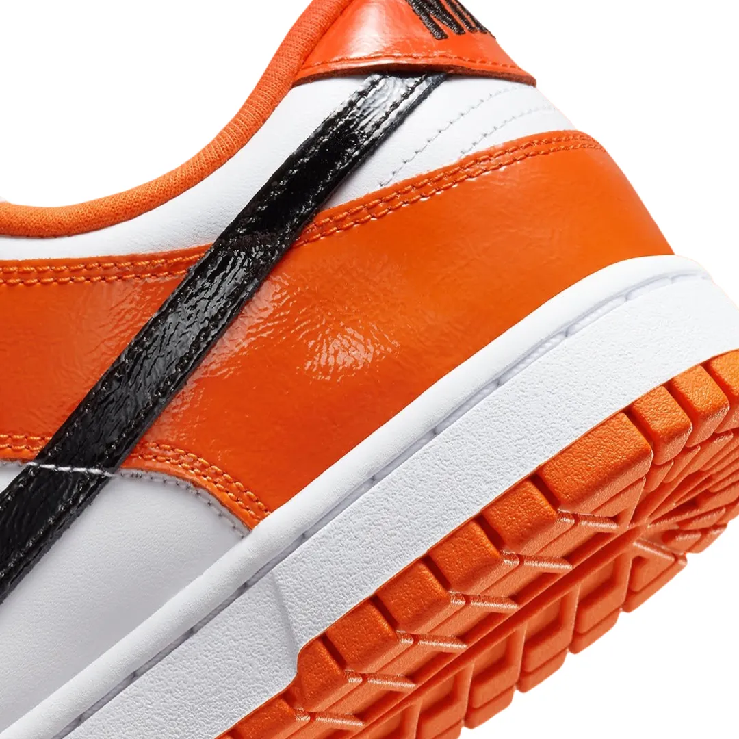 Nike Women's Dunk Low Patent Halloween Brilliant Orange Black Iconic Sneakers