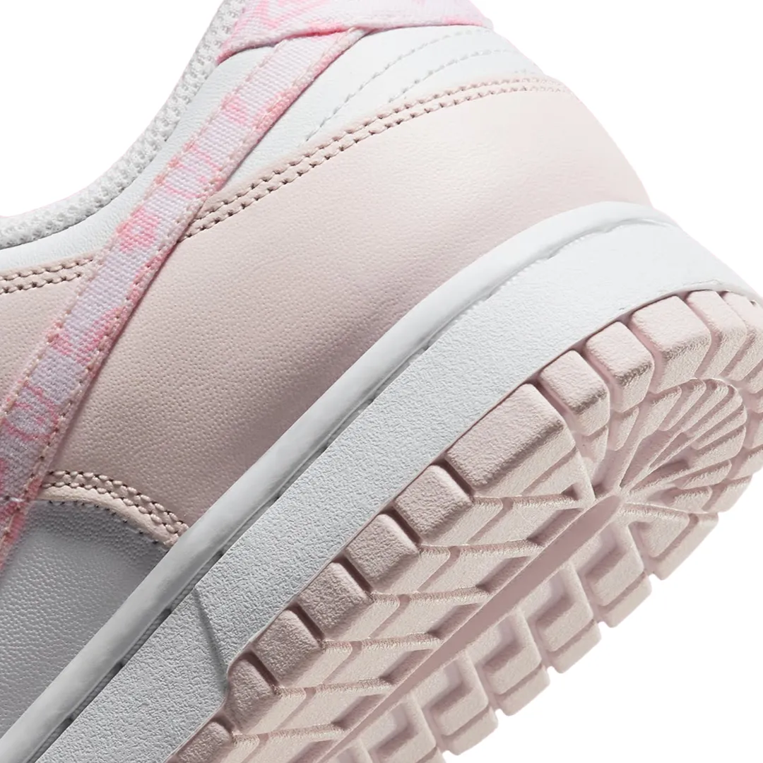 Nike Women's Dunk Low Pink Paisley White Pearl Pink Medium Soft Pink Iconic Sneakers