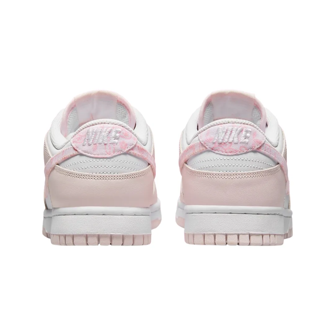 Nike Women's Dunk Low Pink Paisley White Pearl Pink Medium Soft Pink Iconic Sneakers