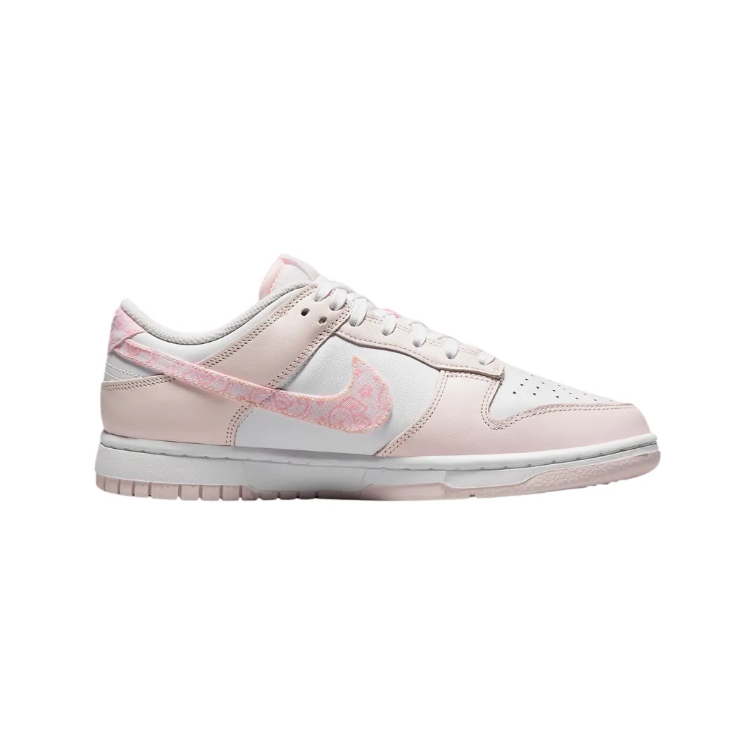 Nike Women's Dunk Low Pink Paisley White Pearl Pink Medium Soft Pink Iconic Sneakers
