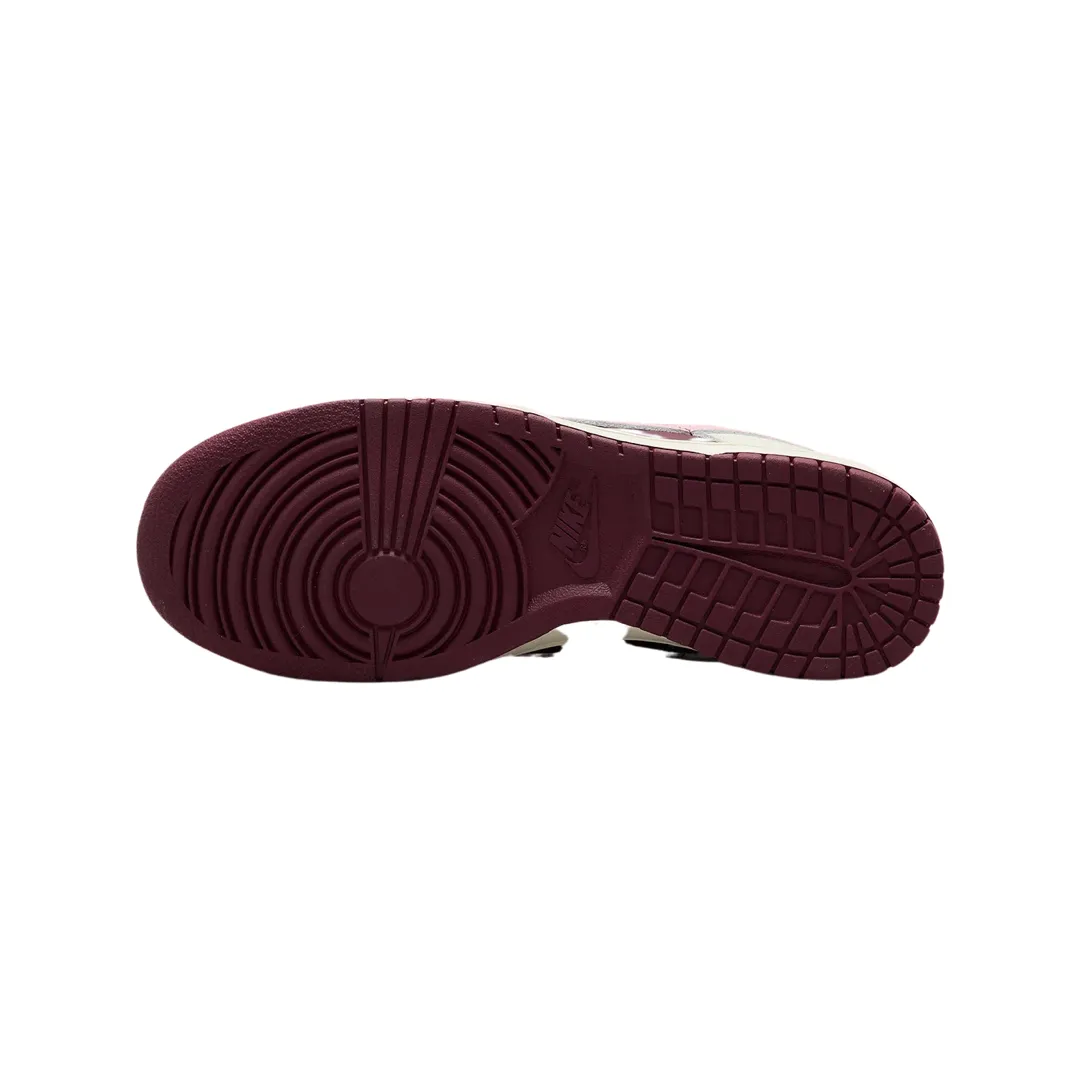 Nike Women's Dunk Low Premium Valentines Day Pale Ivory Medium Soft Pink Might Maroon Iconic Sneakers