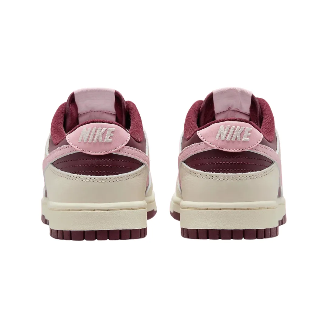 Nike Women's Dunk Low Premium Valentines Day Pale Ivory Medium Soft Pink Might Maroon Iconic Sneakers