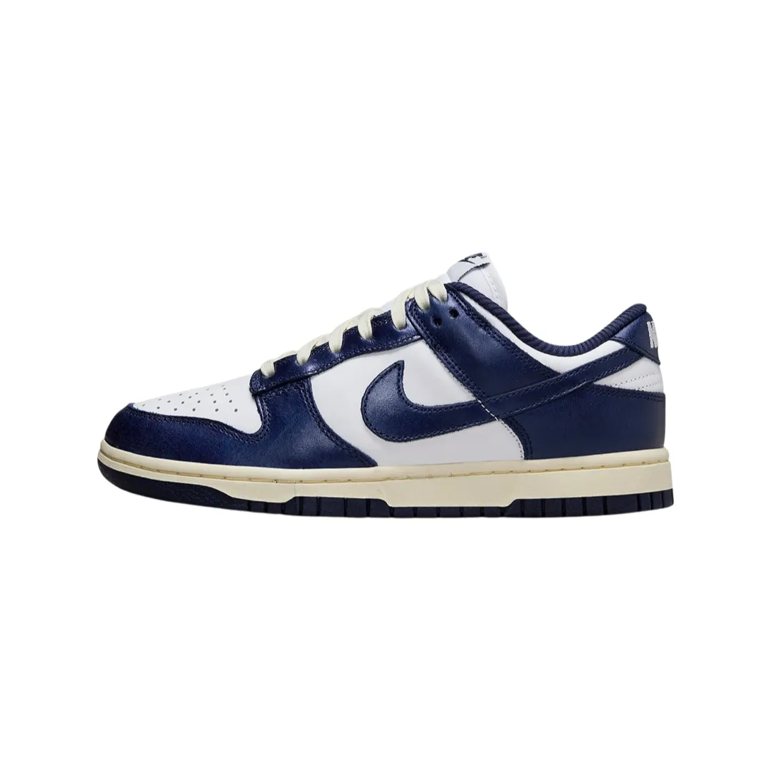 Nike Women's Dunk Low Premium Vintage Navy Nike Dunk sneakers with classic silhouette