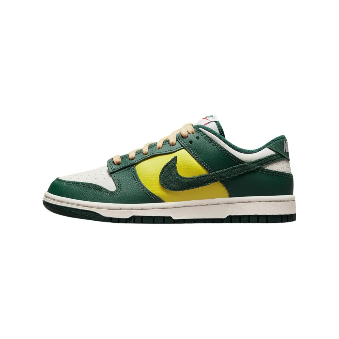 Nike Women's Dunk Low Sail Noble Green Nike Dunk sneakers with classic silhouette