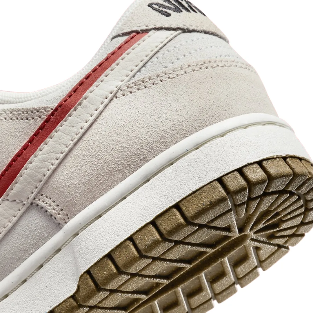 Nike Women's Dunk Low Summit White Double Swoosh Phantom Cinnabar Iconic Sneakers