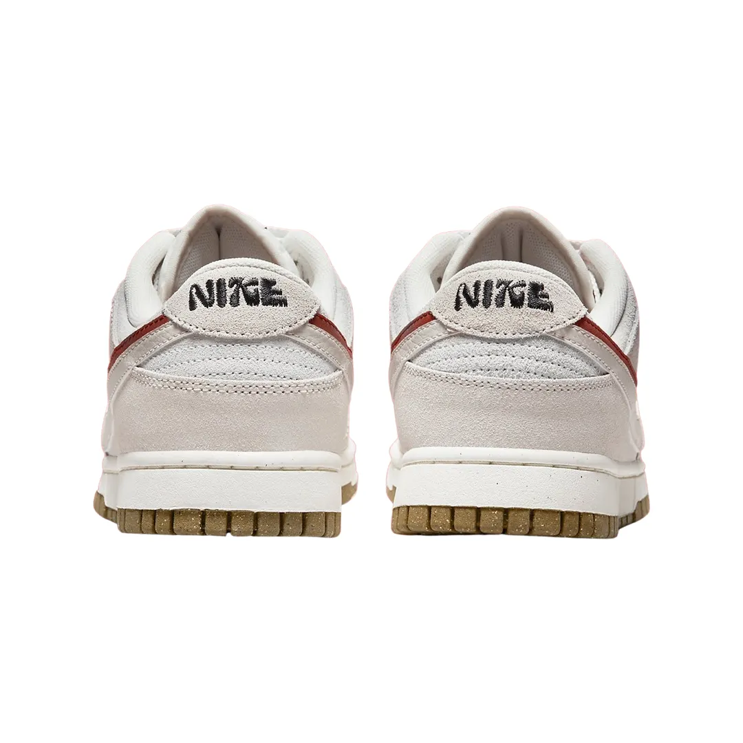 Nike Women's Dunk Low Summit White Double Swoosh Phantom Cinnabar Iconic Sneakers