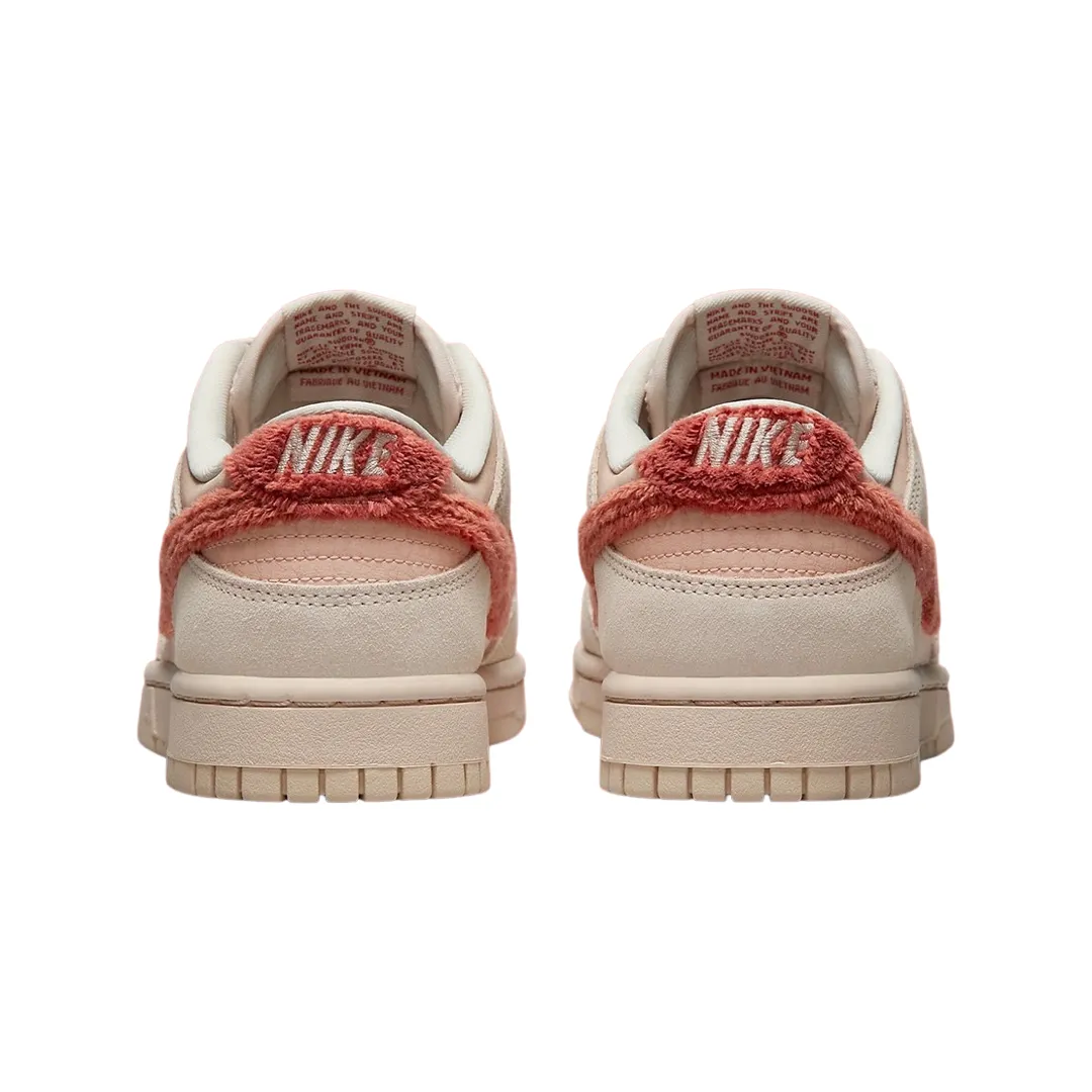 Nike Women's Dunk Low Terry Swoosh Shimmer Mars Stone Sanddrift DZ4706-200 Iconic Sneakers