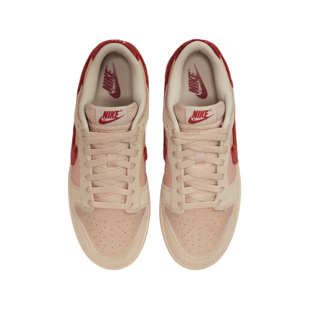 Nike Women's Dunk Low Terry Swoosh Shimmer Mars Stone Sanddrift DZ4706-200 Iconic Sneakers