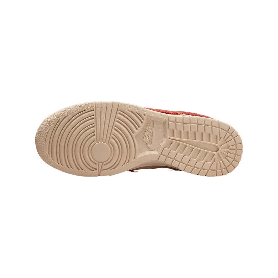 Nike Women's Dunk Low Terry Swoosh Shimmer Mars Stone Sanddrift DZ4706-200 Iconic Sneakers
