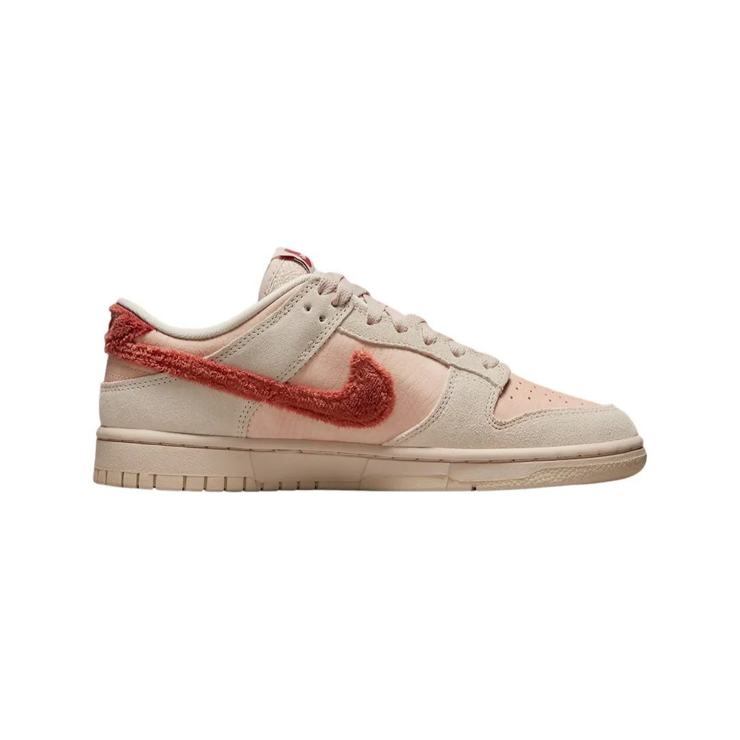 Nike Women's Dunk Low Terry Swoosh Shimmer Mars Stone Sanddrift DZ4706-200 Iconic Sneakers