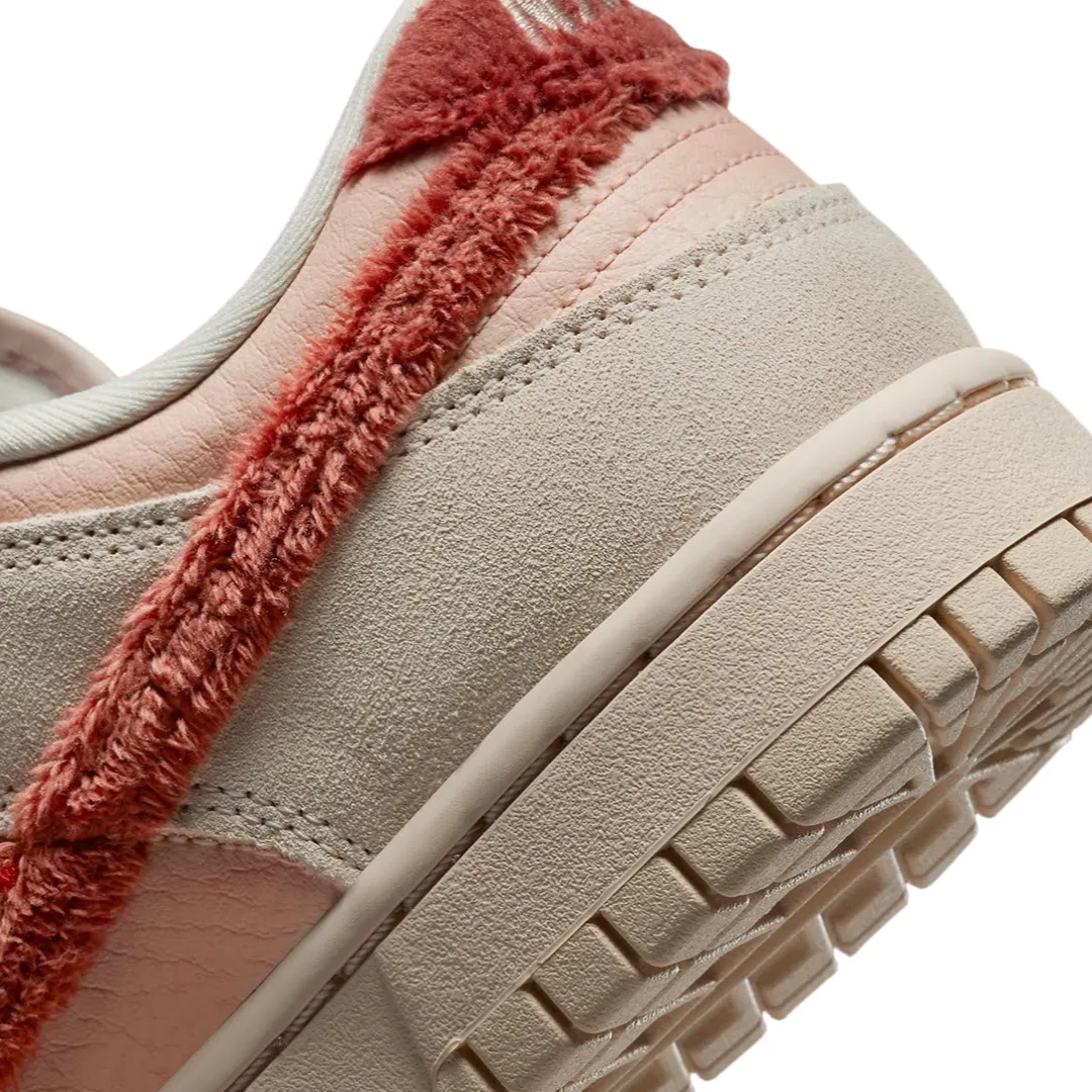 Nike Women's Dunk Low Terry Swoosh Shimmer Mars Stone Sanddrift DZ4706-200 Iconic Sneakers