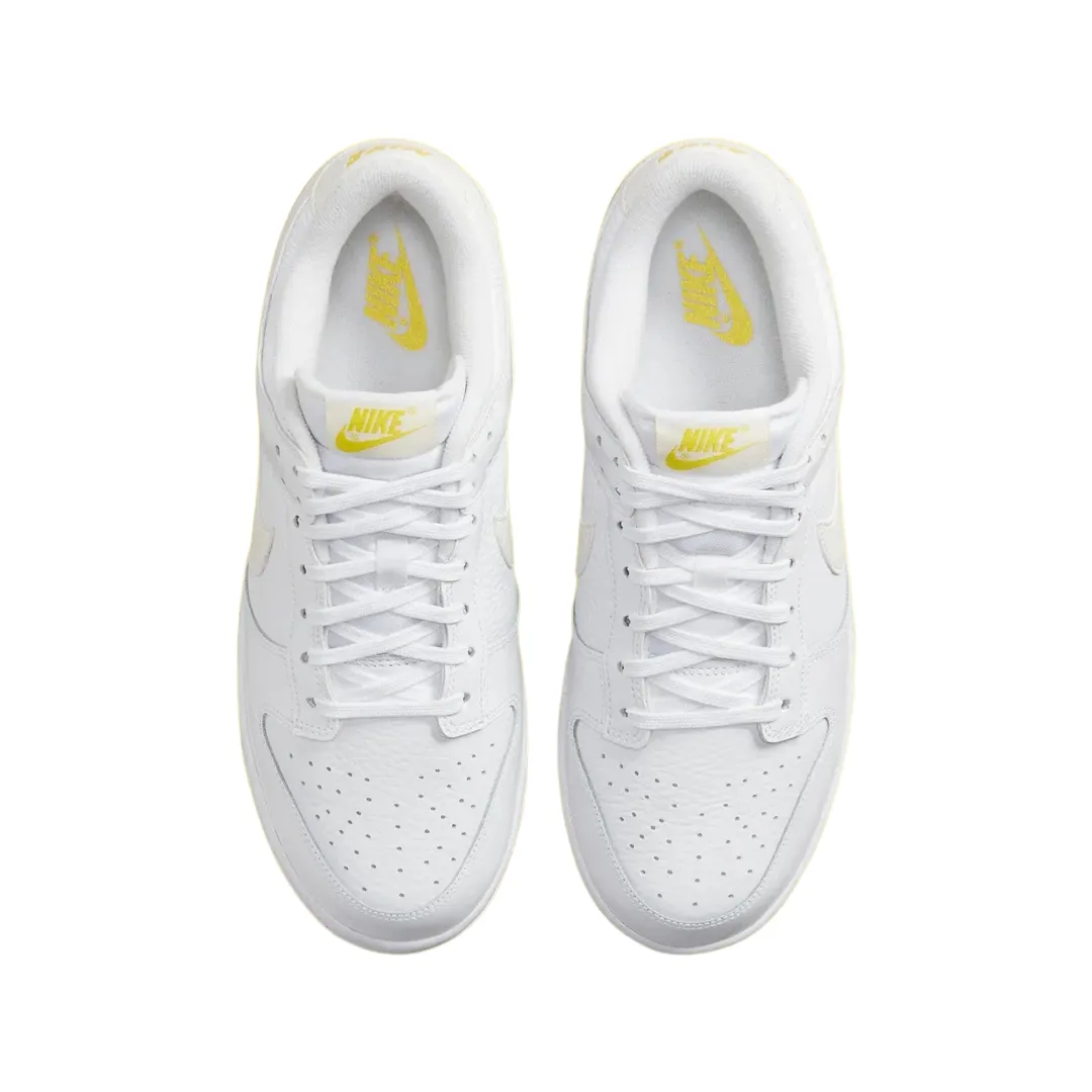 Nike Women's Dunk Low Valentine's Day Yellow Heart White Iconic Sneakers