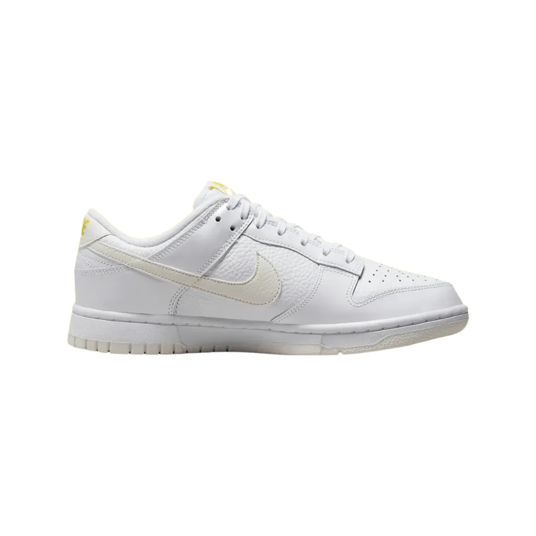 Nike Women's Dunk Low Valentine's Day Yellow Heart White Iconic Sneakers