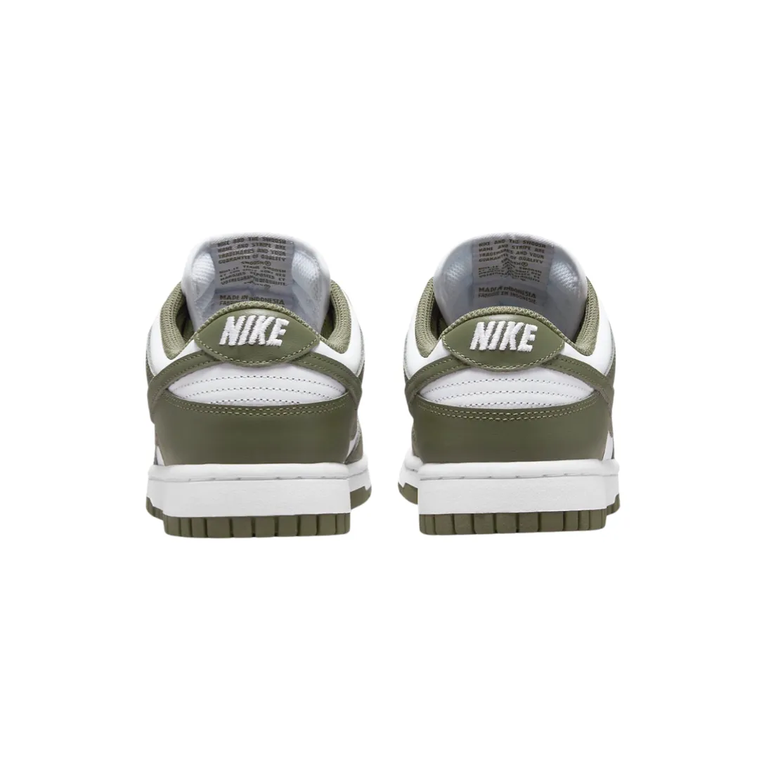 Nike Women's Dunk Low White Medium Olive White Iconic Sneakers