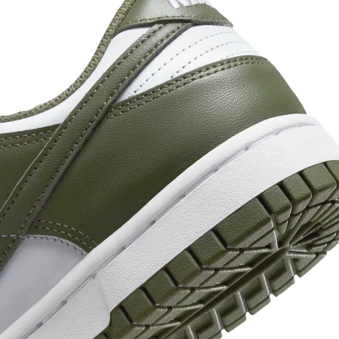 Nike Women's Dunk Low White Medium Olive White Iconic Sneakers