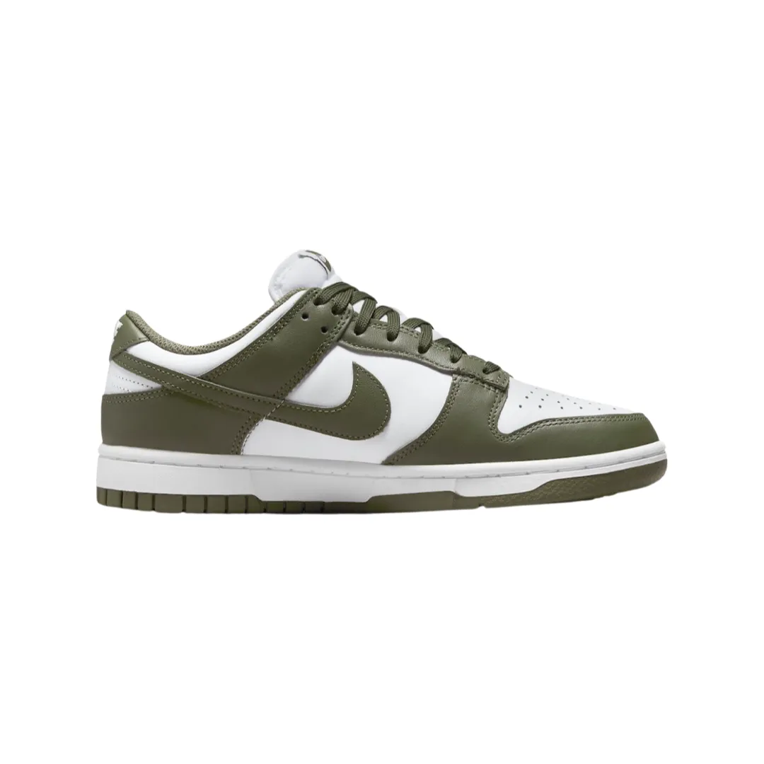 Nike Women's Dunk Low White Medium Olive White Iconic Sneakers