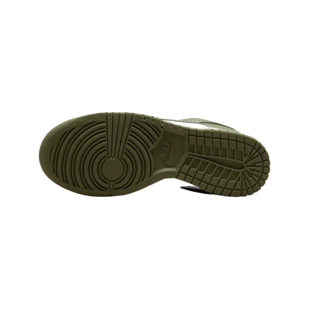 Nike Women's Dunk Low White Medium Olive White Iconic Sneakers
