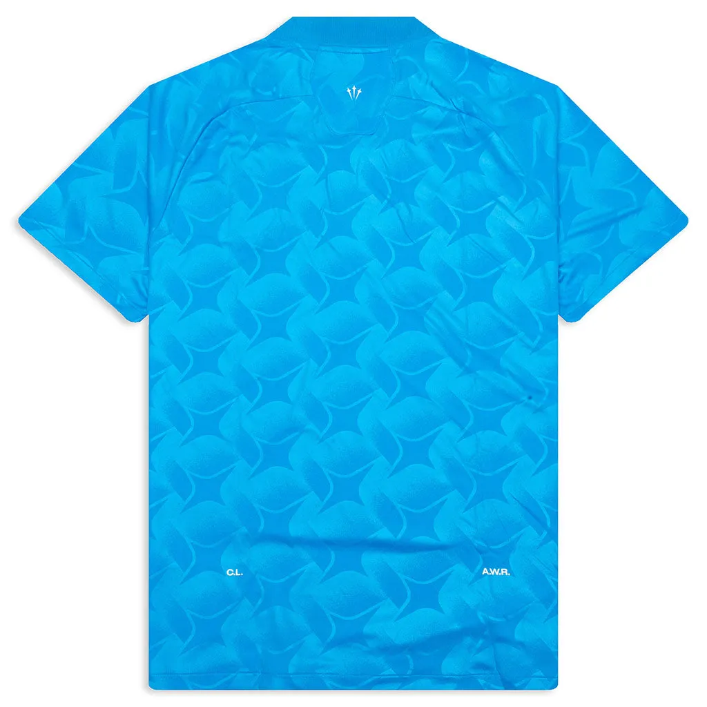Nike x NOCTA Distant Regards Jersey - Blue Glow/White Nike Bold Logo Sneakers