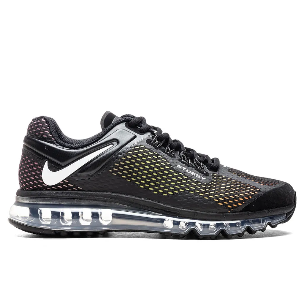Nike x Stussy Air Max 2013 - Black/White/Black Nike signature design with comfort fit