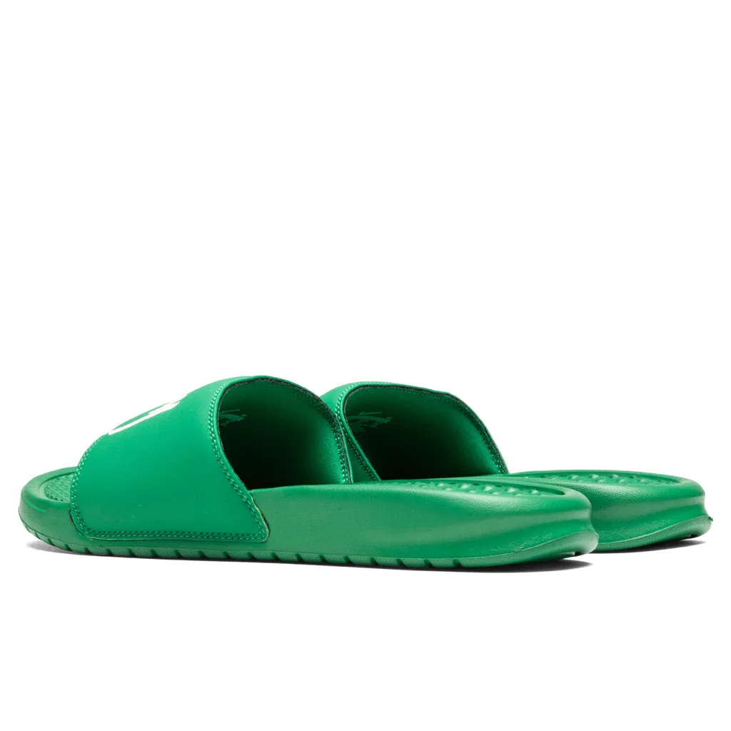 Nike x Stussy Benassi - Pine Green/Sail Nike Foam Comfort Trainers