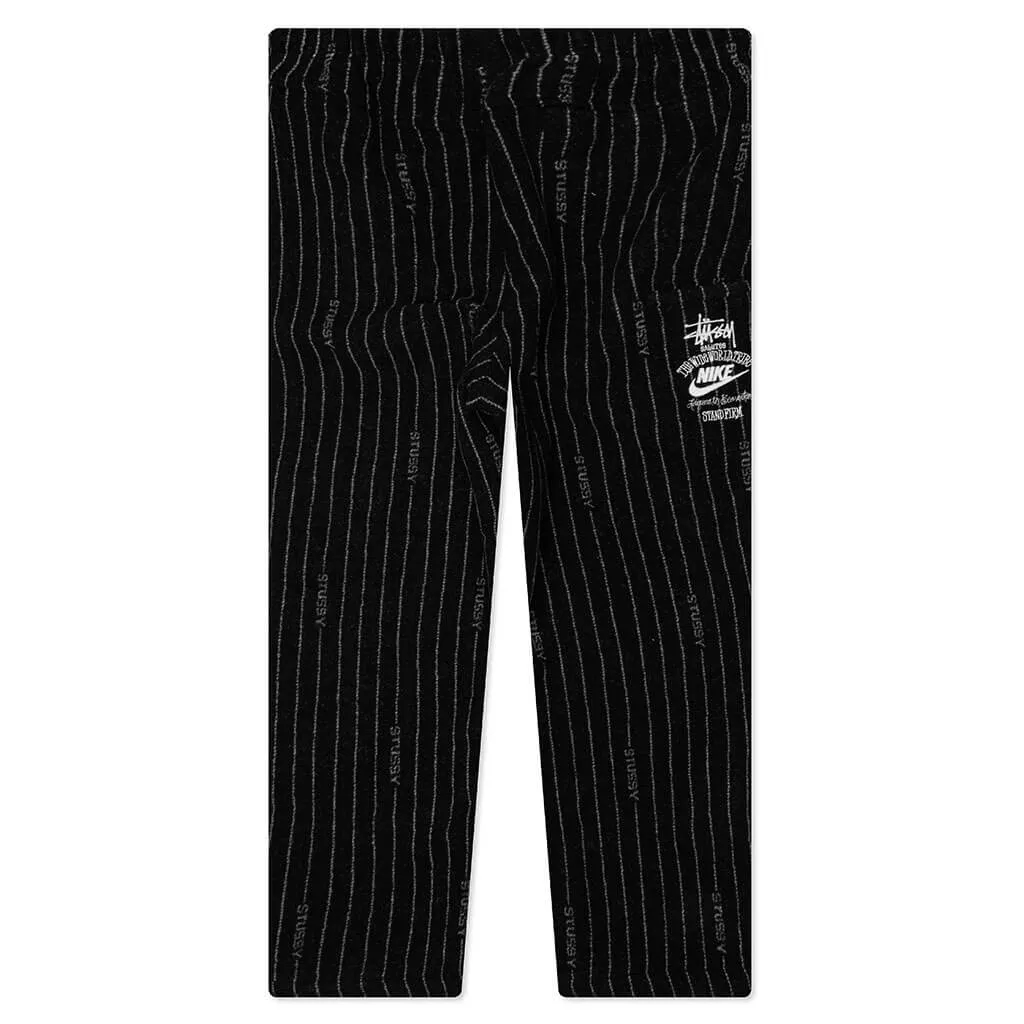 Nike x Stussy NRG Stripe Wool Pant - Black/Dark Antique Black/White Nike Lightweight Everyday Shoes