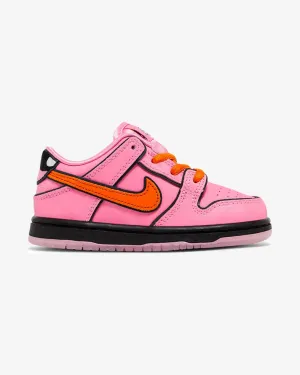 NIKE X THE POWERPUFF GIRLS NIKE SB DUNK BLOSSOM PINK TODDLER (NEW) Preschool sneakers for young kids